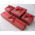 Red jewelry gift box with ribbon